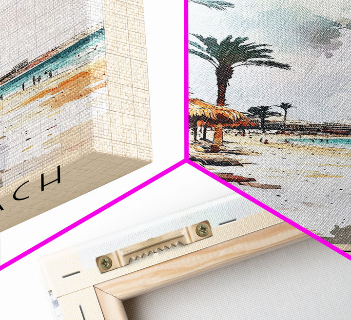 Agiba Beach, Egypt Watercolor Print, Vacation Gift, Egypt Wall Art, Beach Painting, Beach Decor, Beach Or Lakehouse Art