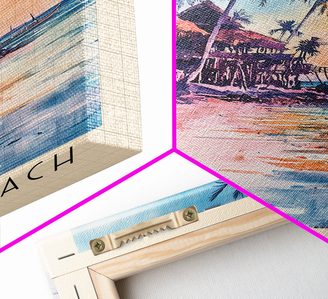 Alona Beach, Philippines Watercolor Print, Vacation Gift, Philippines Wall Art, Vacation Wall Art, Vacatation Memories, Beach Decor, Beach Or Lakehouse Art