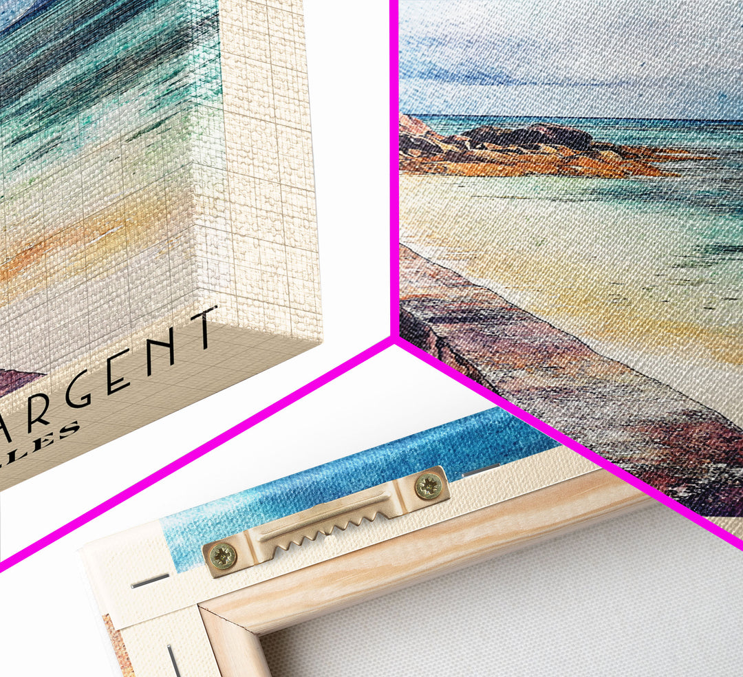 Anse Source d’Argent, La Digue, Seychelles Watercolor Print, Vacation Gift, La Digue, Seychelles Wall Art, Vacation Wall Art, Vacatation Memories, Beach Decor, Beach Or Lakehouse Art
