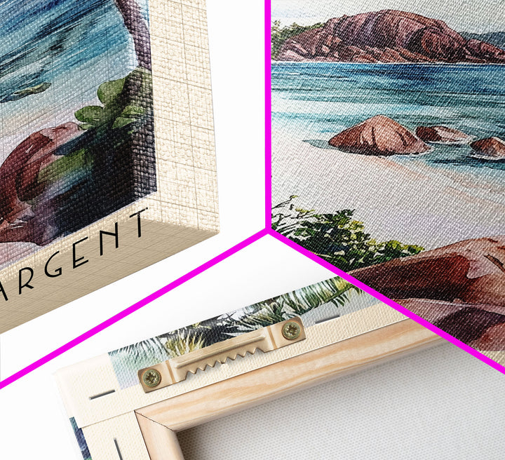 Anse Source d’Argent, Seychelles Watercolor Print, Vacation Gift, Seychelles Wall Art, Beach Painting, Beach Decor, Beach Or Lakehouse Art