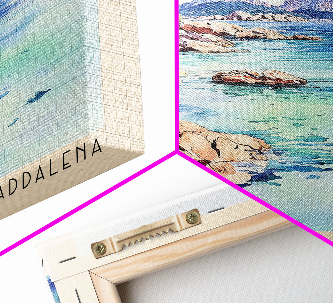 Archipelago of La Maddalena, Italy Watercolor Print, Vacation Gift, Italy Wall Art, Beach Painting, Beach Decor, Beach Or Lakehouse Art