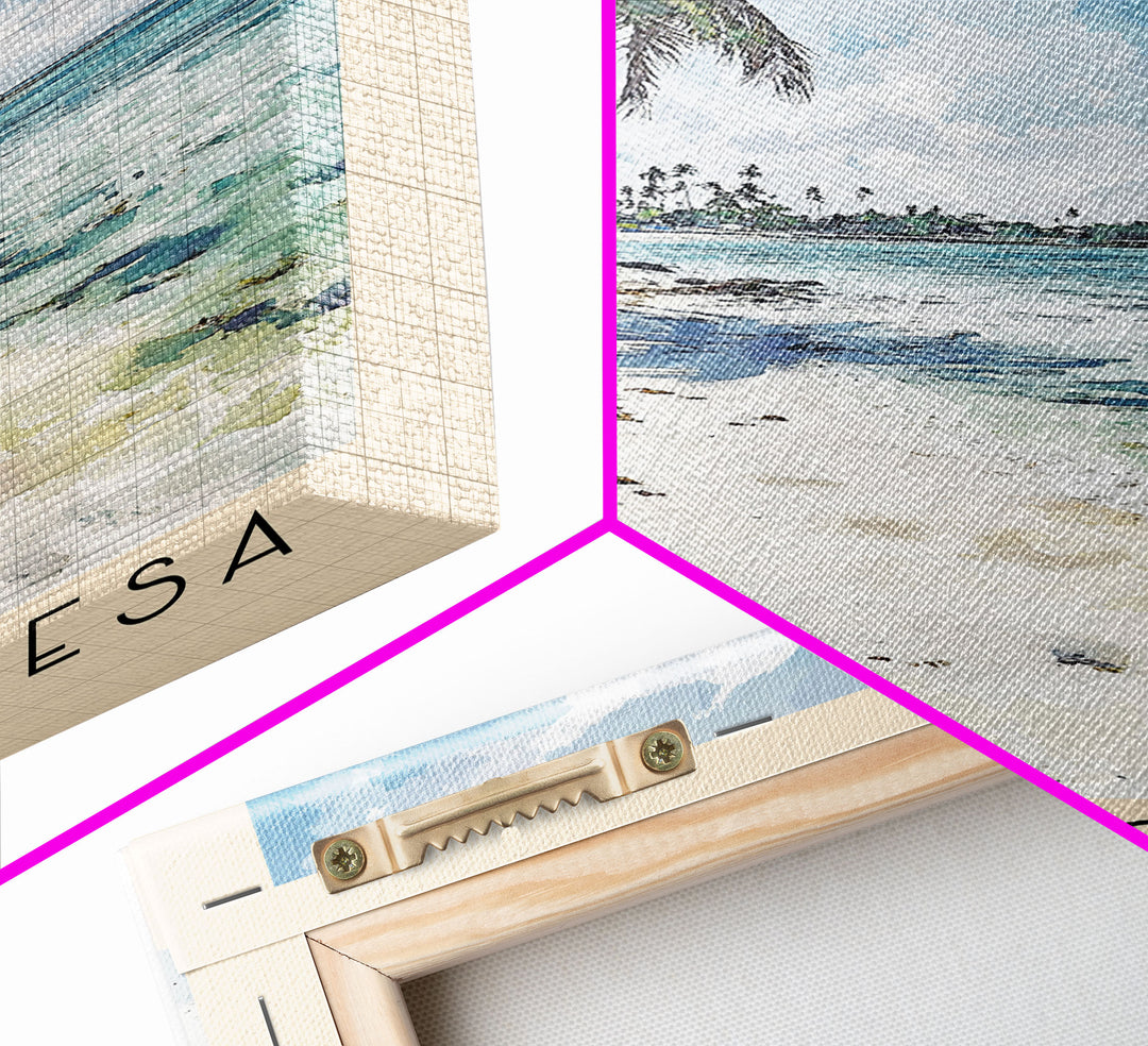 Bahia Inglesa, Chile Watercolor Print, Vacation Gift, Chile Wall Art, Vacation Wall Art, Vacatation Memories, Beach Decor, Beach Or Lakehouse Art