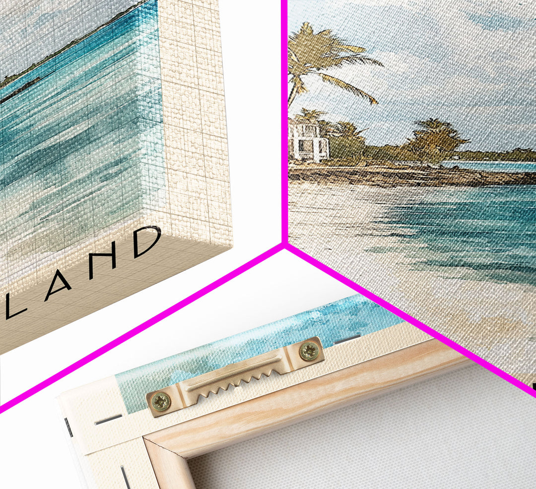 Belle-Ile Island, France Watercolor Beach Print, Vacation Gift, France Wall Art, Beach Painting, Beach Decor, Beach Painting