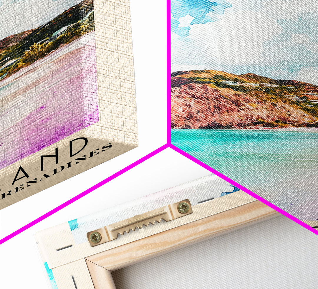 Bequia Island, Saint Vincent and the Grenadines Watercolor Beach Print, Vacation Gift, Saint Vincent and the Grenadines Wall Art, Beach Painting, Beach Decor, Beach Painting