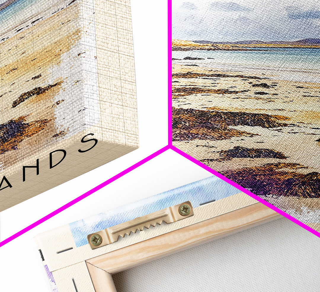 Berneray Sands, Scotland Watercolor Print, Vacation Gift, Scotland Wall Art, Vacation Wall Art, Vacatation Memories, Beach Decor, Beach Or Lakehouse Art