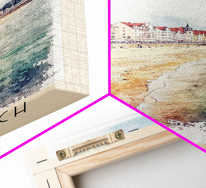 Binz Beach, Germany Watercolor Print, Vacation Gift, Germany Wall Art, Vacation Wall Art, Vacatation Memories, Beach Decor, Beach Or Lakehouse Art