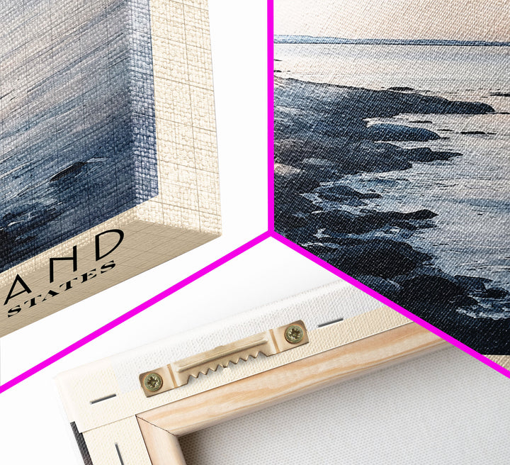 Block Island, Rhode Island,United States Watercolor Print, Vacation Gift, Rhode Island,United States Wall Art, Beach Painting, Beach Decor, Large Wall Art, Wood Frame Art