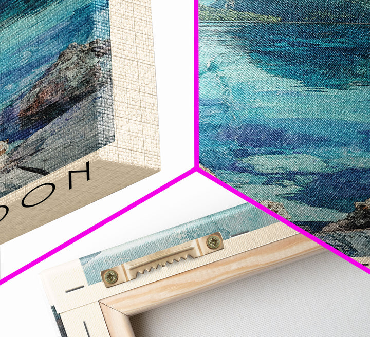 Blue Lagoon, Malasyia Watercolor Beach Print, Vacation Gift, Malasyia Wall Art, Beach Painting, Beach Decor, Beach Painting