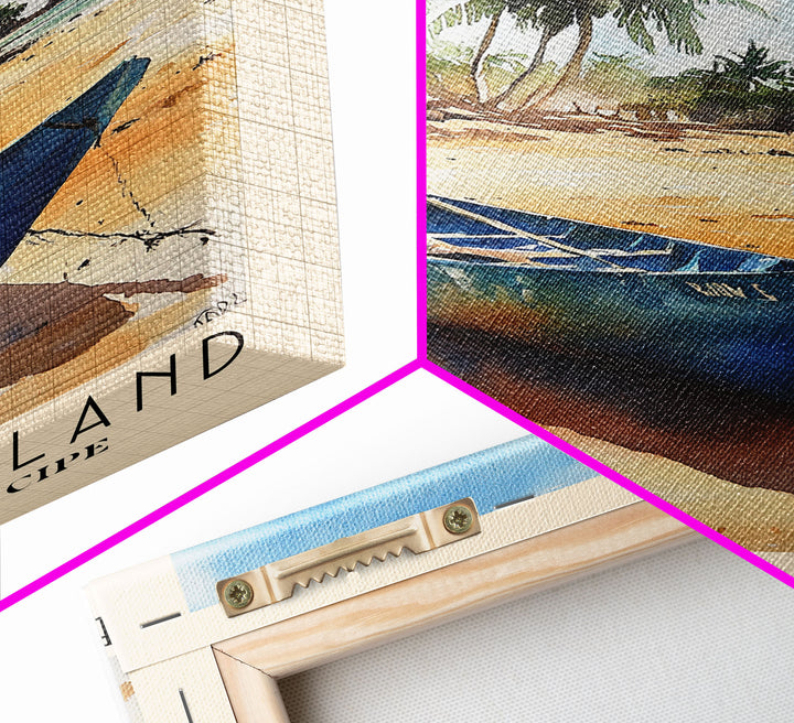 Bom Bom Island, São Tomé and Príncipe Watercolor Print, Vacation Gift, São Tomé and Príncipe Wall Art, Vacation Wall Art, Vacatation Memories, Beach Decor, Beach Or Lakehouse Art