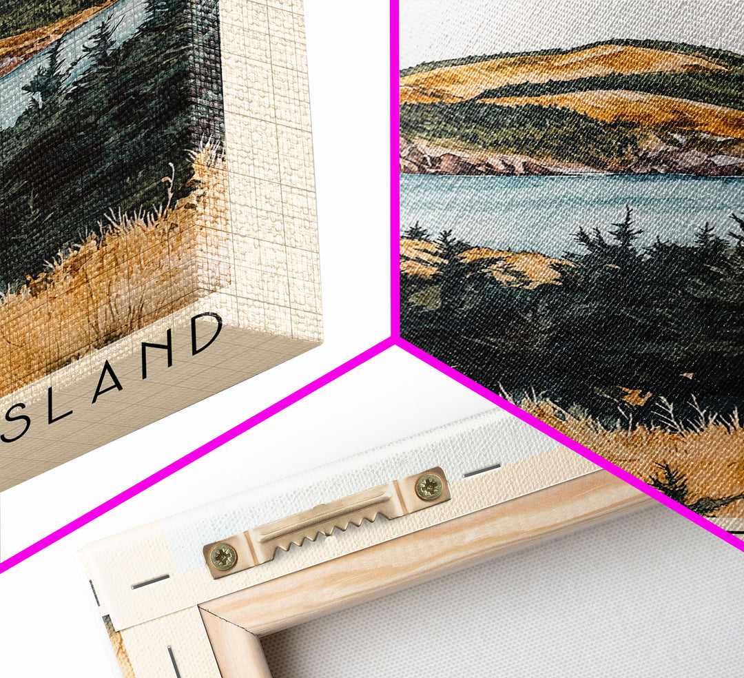 Bonaventure Island, Canada Watercolor Beach Print, Vacation Gift, Canada Wall Art, Beach Painting, Beach Decor, Beach Painting