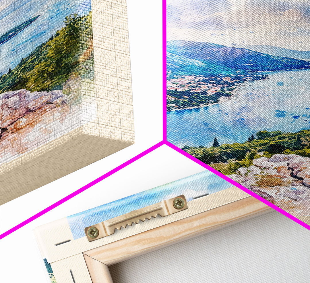 Borak, Croatia Watercolor Print, Vacation Gift, Croatia Wall Art, Beach Painting, Beach Decor, Beach Or Lakehouse Art