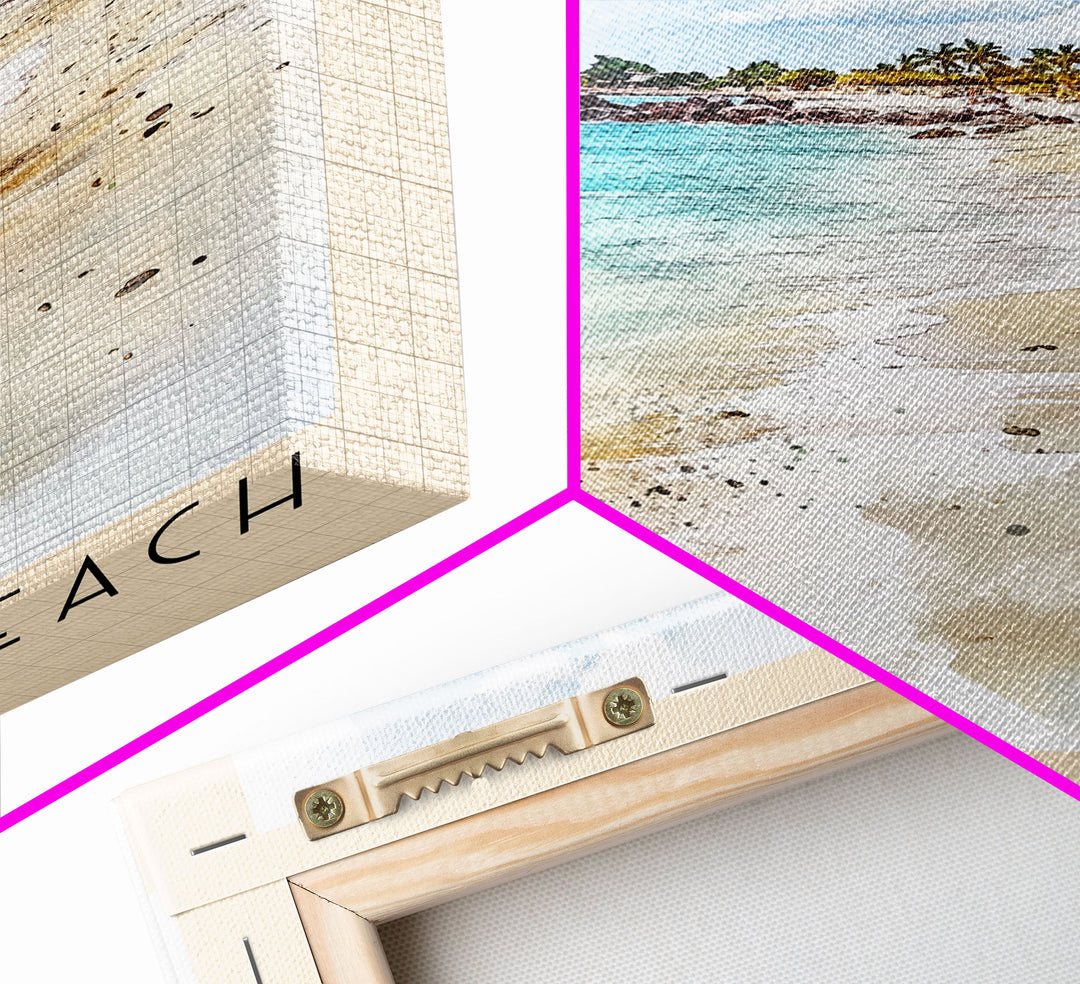 Boston Beach, Jamaica Watercolor Beach Print, Vacation Gift, Jamaica Wall Art, Beach Painting, Beach Decor, Beach Painting