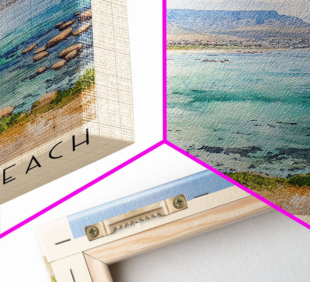 Boulders Beach, Cape Town Watercolor Beach Print, Vacation Gift, Cape Town Wall Art, Beach Painting, Beach Decor, Beach Painting