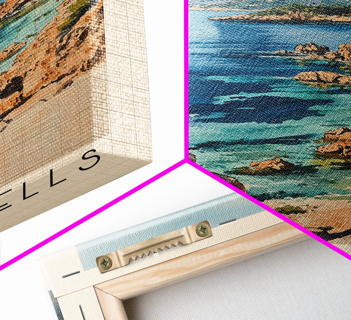 Cala Fornells, Spain Watercolor Print, Vacation Gift, Spain Wall Art, Beach Painting, Beach Decor, Beach Or Lakehouse Art
