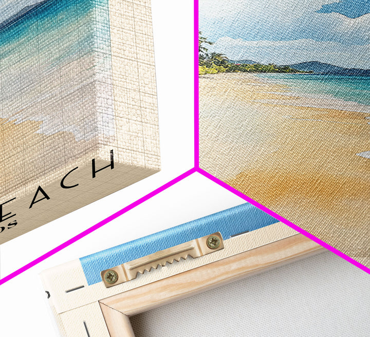 Cane Bay Beach, US Virgin islands Watercolor Beach Print, Vacation Gift, US Virgin islands Wall Art, Beach Painting, Beach Decor, Beach Painting