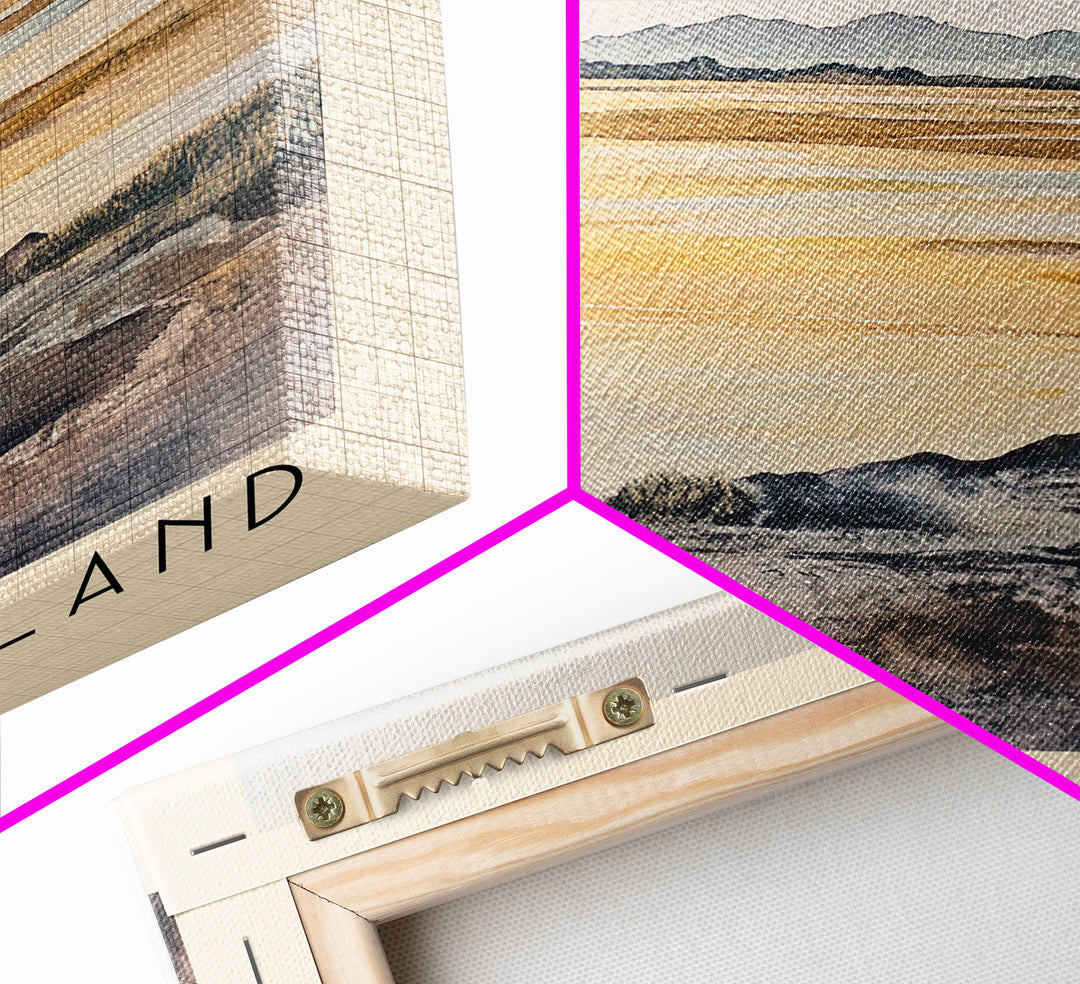 Chatham Island, New Zealand Watercolor Print, Vacation Gift, New Zealand Wall Art, Beach Painting, Beach Decor, Large Wall Art, Wood Frame Art