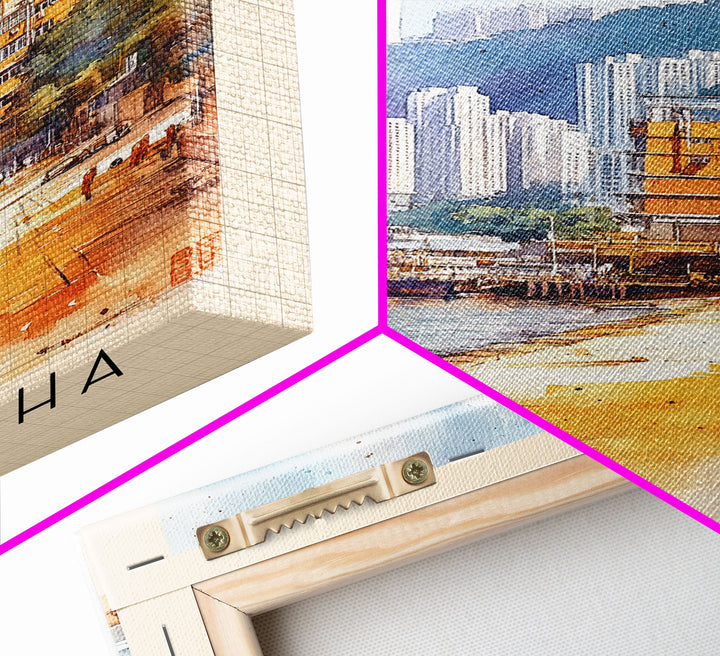 Cheung Sha, Hong Kong Watercolor Print, Vacation Gift, Hong Kong Wall Art, Vacation Wall Art, Vacatation Memories, Beach Decor, Beach Or Lakehouse Art