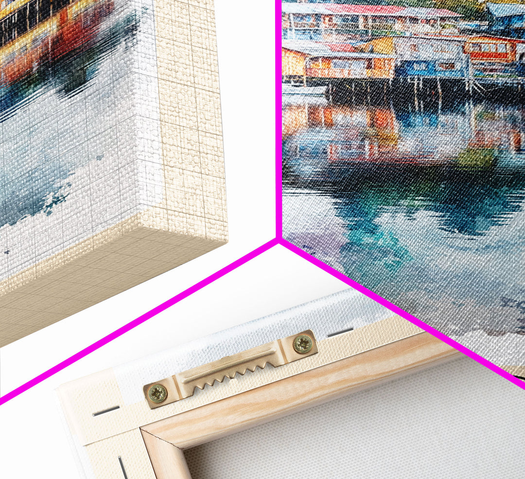 Chiloé, Chile Watercolor Print, Vacation Gift, Chile Wall Art, Vacation Wall Art, Vacatation Memories, Beach Decor, Beach Or Lakehouse Art