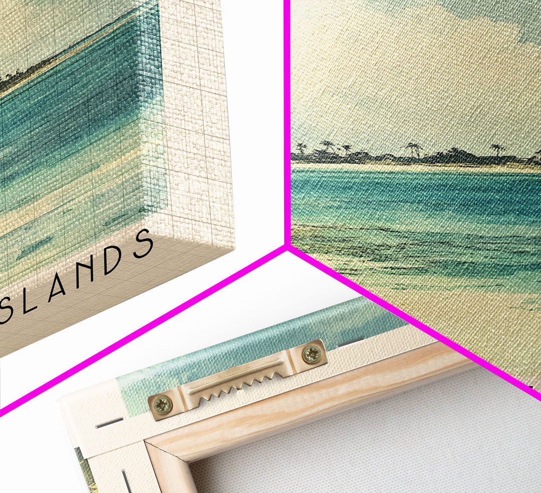 Cocos (Keeling) Islands, Australia Watercolor Print, Vacation Gift, Australia Wall Art, Beach Painting, Beach Decor, Beach Or Lakehouse Art