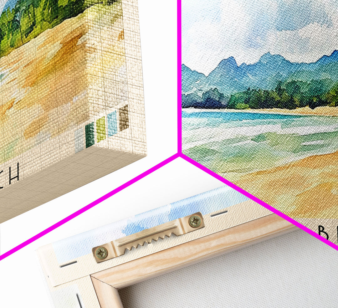 Conchal Beach, Costa Rica Watercolor Print, Vacation Gift, Costa Rica Wall Art, Vacation Wall Art, Vacatation Memories, Beach Decor, Beach Or Lakehouse Art