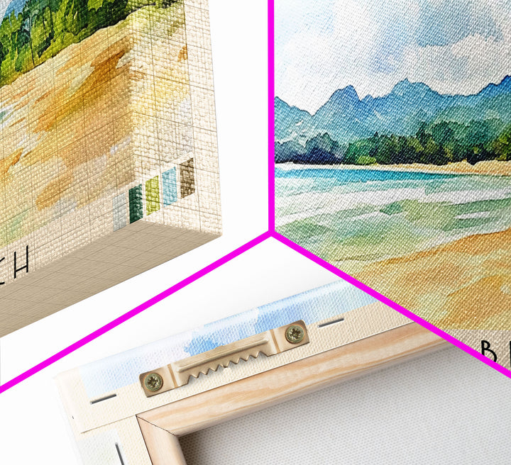 Conchal Beach, Costa Rica Watercolor Print, Vacation Gift, Costa Rica Wall Art, Vacation Wall Art, Vacatation Memories, Beach Decor, Beach Or Lakehouse Art