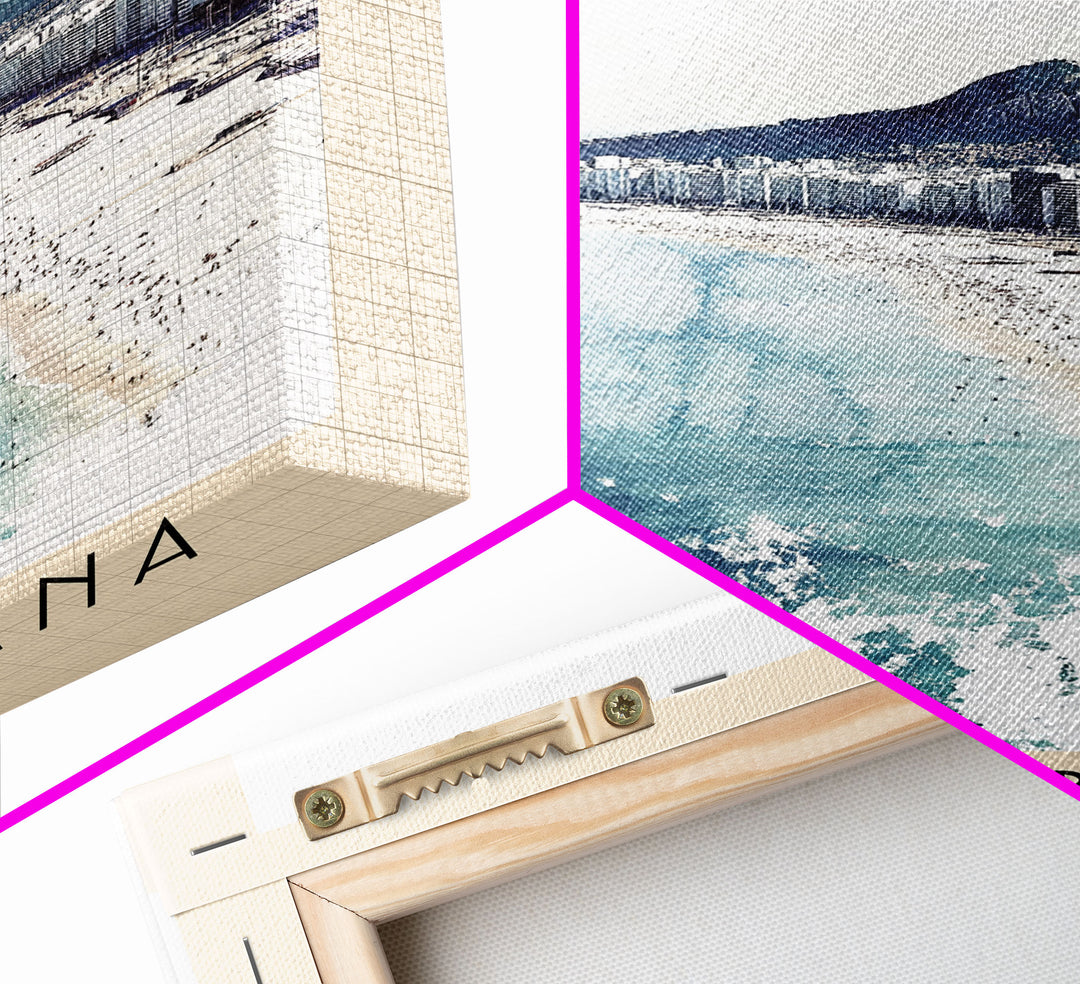 Copacabana, Brazil Watercolor Print, Vacation Gift, Brazil Wall Art, Beach Painting, Beach Decor, Beach Or Lakehouse Art