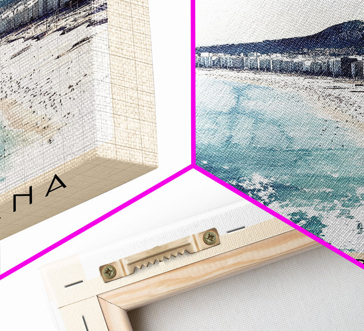 Copacabana, Brazil Watercolor Print, Vacation Gift, Brazil Wall Art, Beach Painting, Beach Decor, Beach Or Lakehouse Art