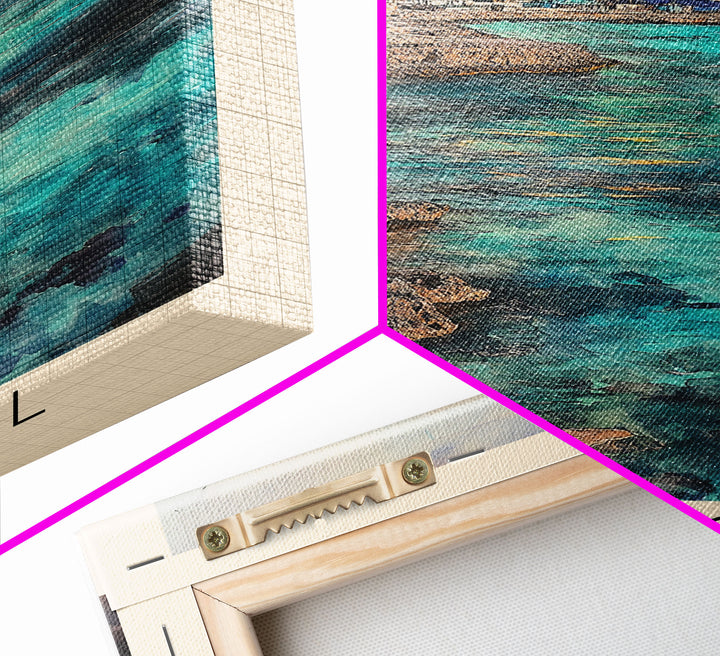 Cozumel, Mexico Watercolor Print, Vacation Gift, Mexico Wall Art, Beach Painting, Beach Decor, Large Wall Art, Wood Frame Art