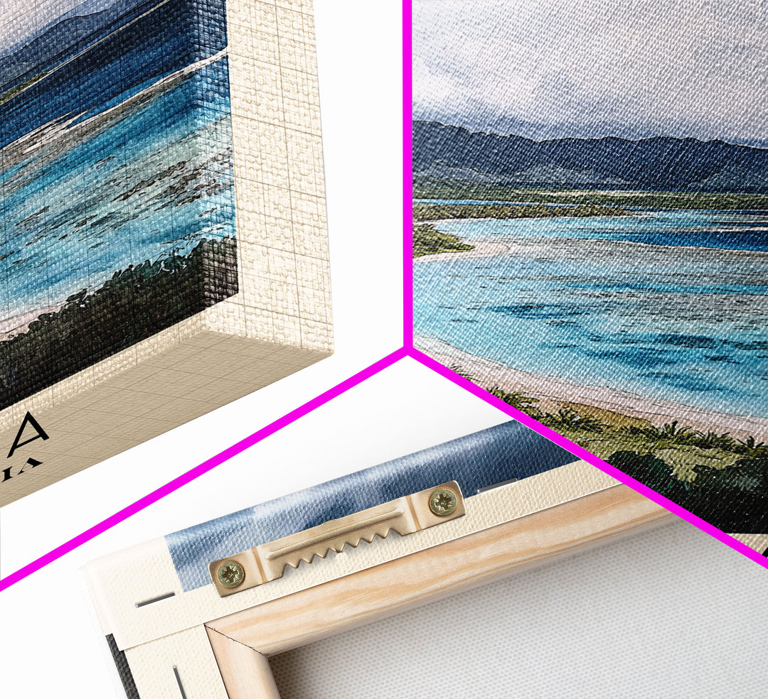 Fakarava, French Polynesia Watercolor Print, Vacation Gift, French Polynesia Wall Art, Vacation Wall Art, Vacatation Memories, Beach Decor, Beach Or Lakehouse Art
