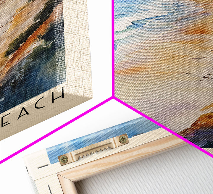 Flaherty Beach, Australia Watercolor Print, Vacation Gift, Australia Wall Art, Beach Painting, Beach Decor, Large Wall Art, Wood Frame Art