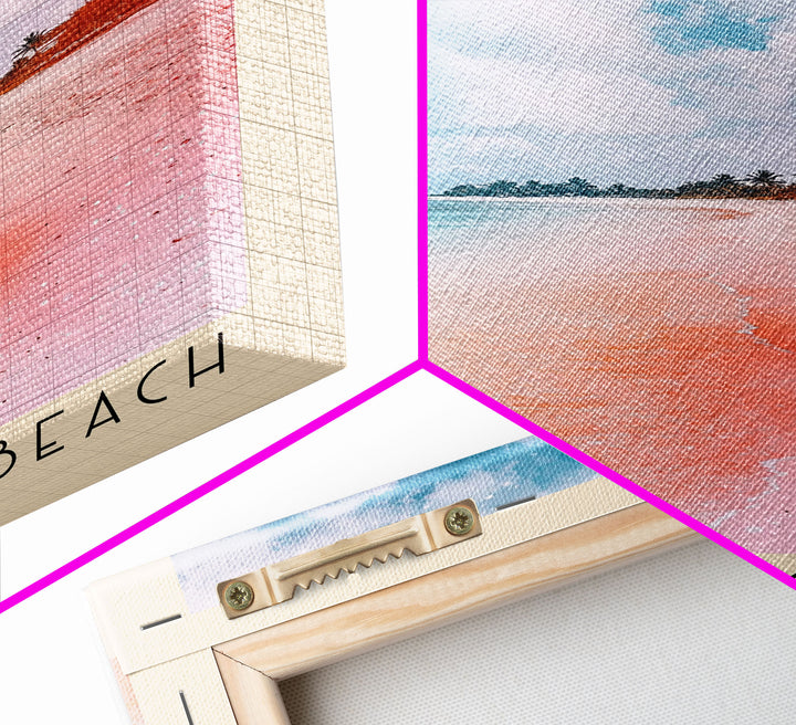 Flic en Flac Beach, Mauritius Watercolor Beach Print, Vacation Gift, Mauritius Wall Art, Beach Painting, Beach Decor, Beach Painting