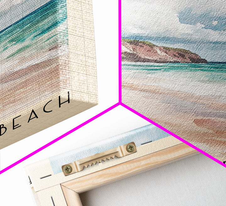Folkestone Beach, Barbados Watercolor Beach Print, Vacation Gift, Barbados Wall Art, Beach Painting, Beach Decor, Beach Painting