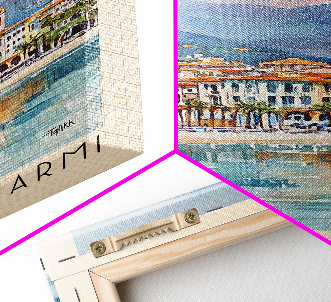 Forte dei Marmi, Italy Watercolor Print, Vacation Gift, Italy Wall Art, Vacation Wall Art, Vacatation Memories, Beach Decor, Beach Or Lakehouse Art