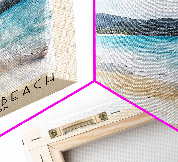 Frederiksted Beach, US Virgin islands Watercolor Beach Print, Vacation Gift, US Virgin islands Wall Art, Beach Painting, Beach Decor, Beach Painting