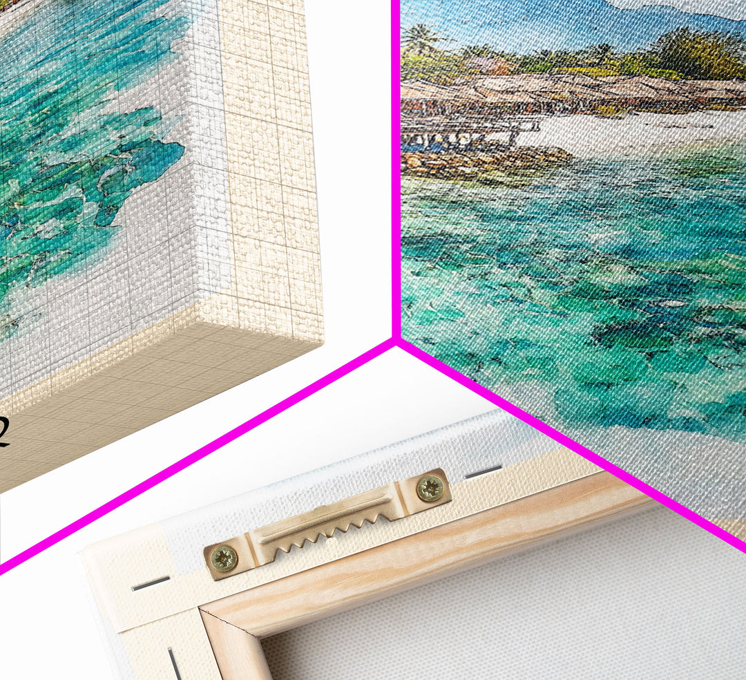 Gili Air, Indonesia Watercolor Print, Vacation Gift, Indonesia Wall Art, Vacation Wall Art, Vacatation Memories, Beach Decor, Beach Or Lakehouse Art