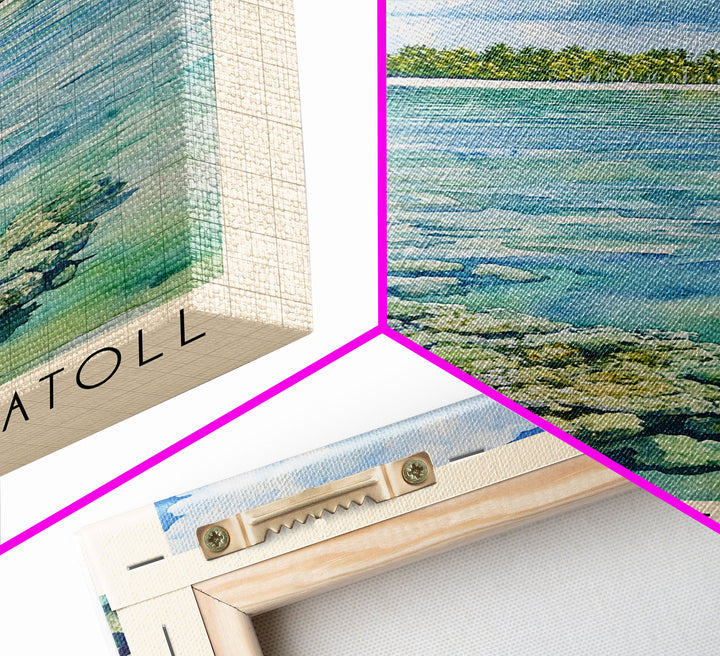 Glover’s Reef Atoll, Belize Watercolor Beach Print, Vacation Gift, Belize Wall Art, Beach Painting, Beach Decor, Beach Painting