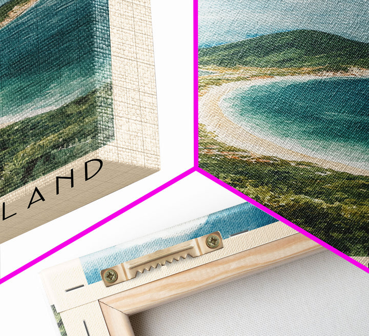 Gorgona Island, Colombia Watercolor Print, Vacation Gift, Colombia Wall Art, Beach Painting, Beach Decor, Large Wall Art, Wood Frame Art