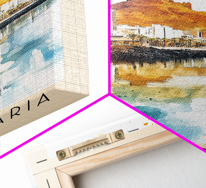 Gran Canaria, Spain Watercolor Beach Print, Vacation Gift, Spain Wall Art, Beach Painting, Beach Decor, Beach Painting