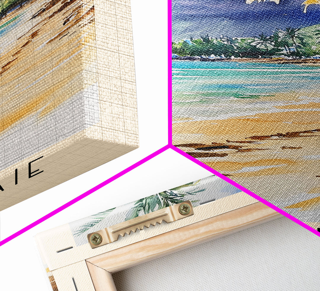Grand Baie, Mauritius Watercolor Print, Vacation Gift, Mauritius Wall Art, Vacation Wall Art, Vacatation Memories, Beach Decor, Beach Or Lakehouse Art