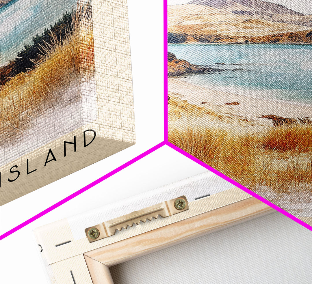 Great Mercury Island, New Zealand Watercolor Print, Vacation Gift, New Zealand Wall Art, Vacation Wall Art, Vacatation Memories, Beach Decor, Beach Or Lakehouse Art