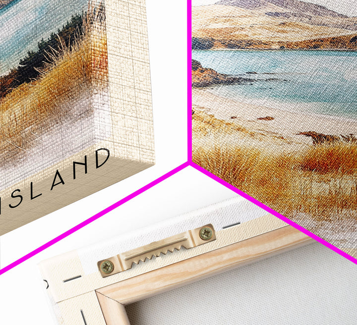 Great Mercury Island, New Zealand Watercolor Print, Vacation Gift, New Zealand Wall Art, Vacation Wall Art, Vacatation Memories, Beach Decor, Beach Or Lakehouse Art