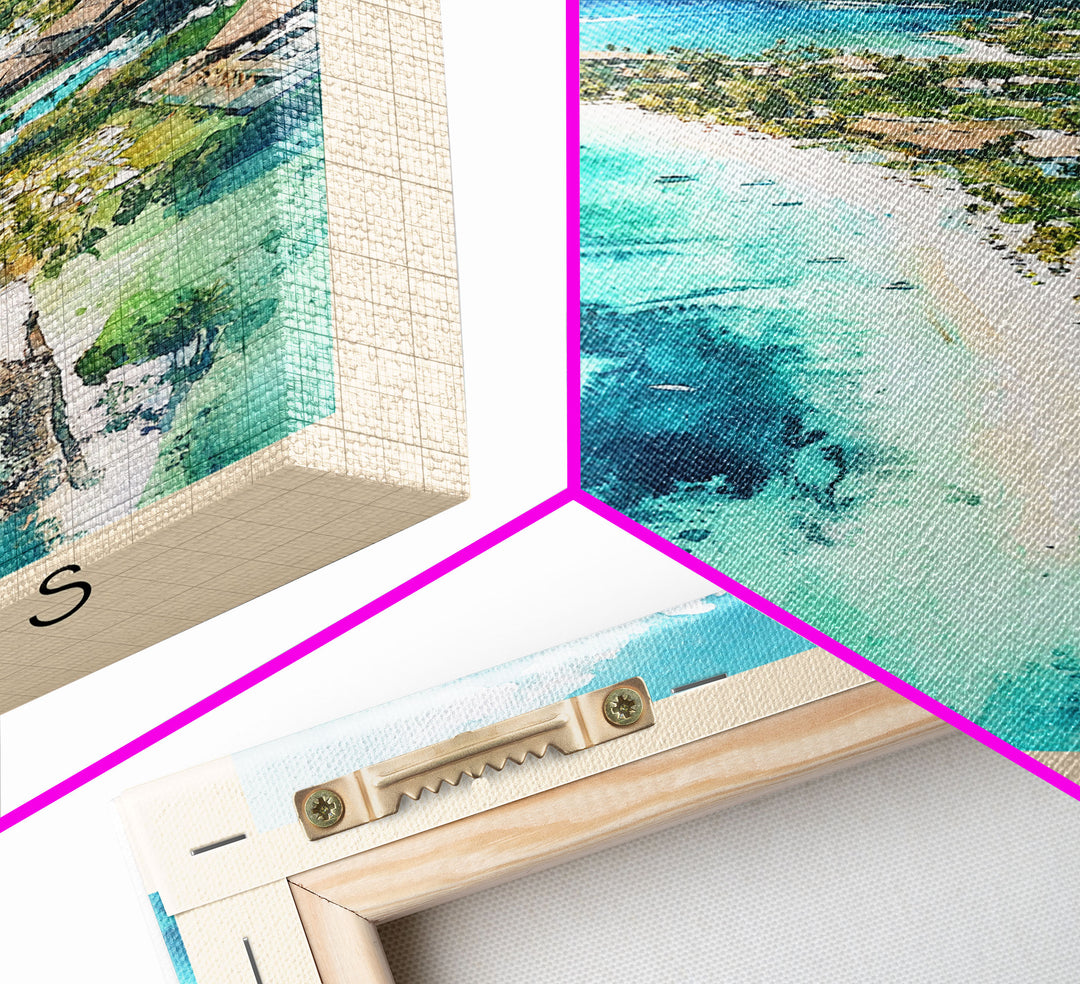 Gris Gris, Mauritius Watercolor Beach Print, Vacation Gift, Mauritius Wall Art, Beach Painting, Beach Decor, Beach Painting