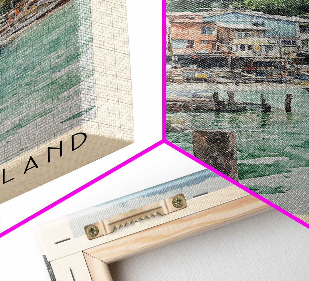 Gulangyu Island, China Watercolor Beach Print, Vacation Gift, China Wall Art, Beach Painting, Beach Decor, Beach Painting