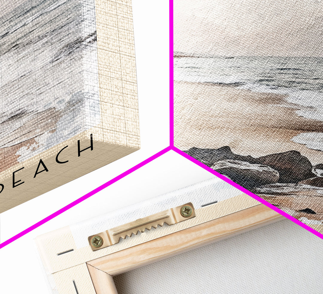 Half Moon Beach, India Watercolor Print, Vacation Gift, India Wall Art, Beach Painting, Beach Decor, Beach Or Lakehouse Art