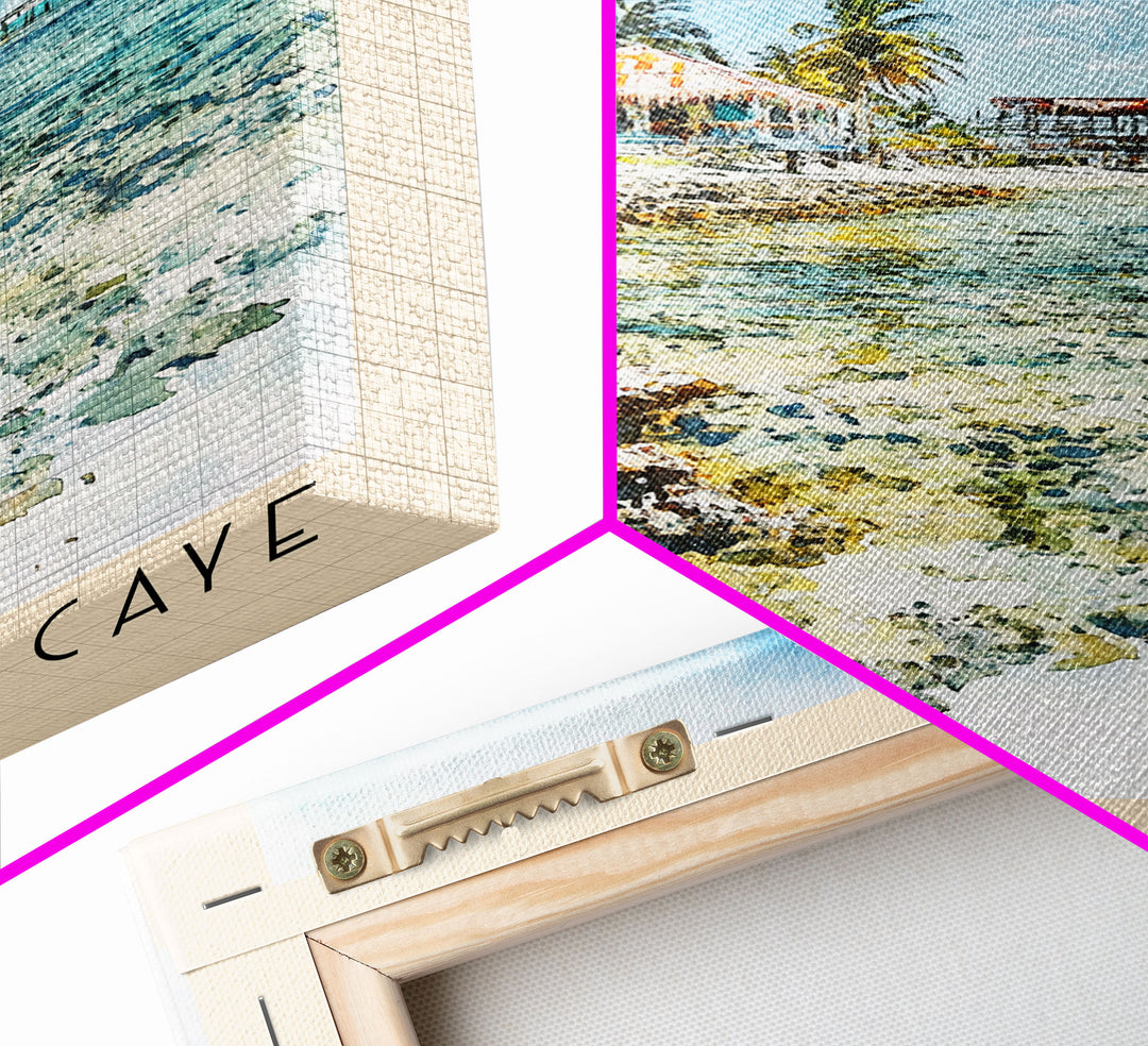 Half Moon Caye, Belize Watercolor Beach Print, Vacation Gift, Belize Wall Art, Beach Painting, Beach Decor, Beach Painting