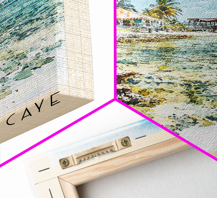 Half Moon Caye, Belize Watercolor Beach Print, Vacation Gift, Belize Wall Art, Beach Painting, Beach Decor, Beach Painting
