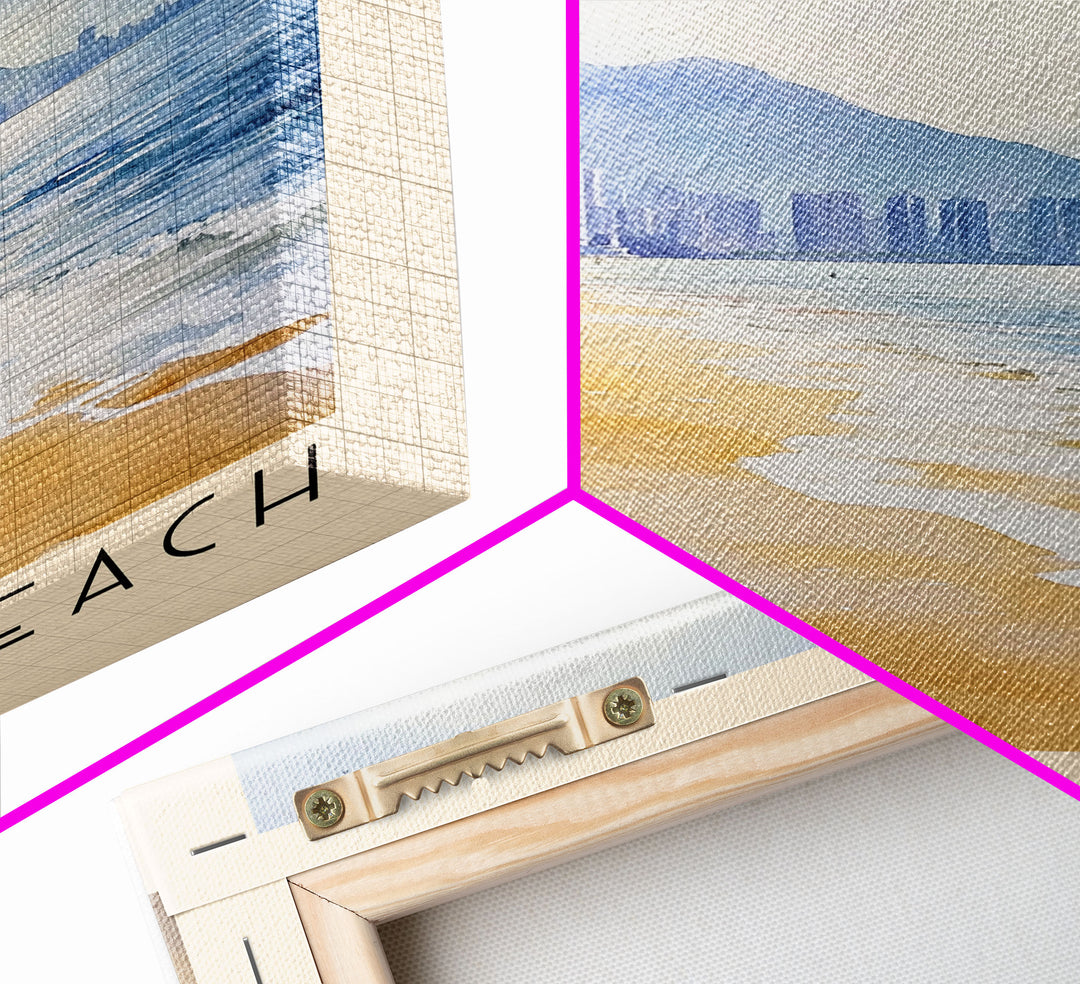 Hap Mun Beach, Hong Kong Watercolor Print, Vacation Gift, Hong Kong Wall Art, Beach Painting, Beach Decor, Beach Or Lakehouse Art