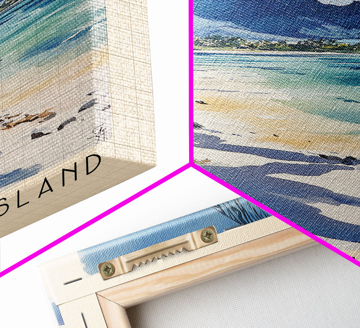 Honeymoon Island, Cook Islands Watercolor Print, Vacation Gift, Cook Islands Wall Art, Beach Painting, Beach Decor, Beach Or Lakehouse Art
