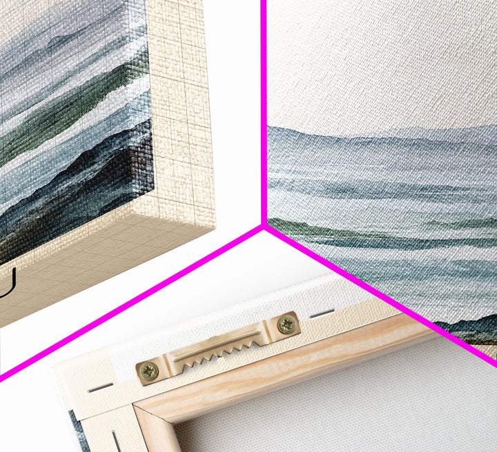 Honshu, Japan Watercolor Print, Vacation Gift, Japan Wall Art, Beach Painting, Beach Decor, Large Wall Art, Wood Frame Art