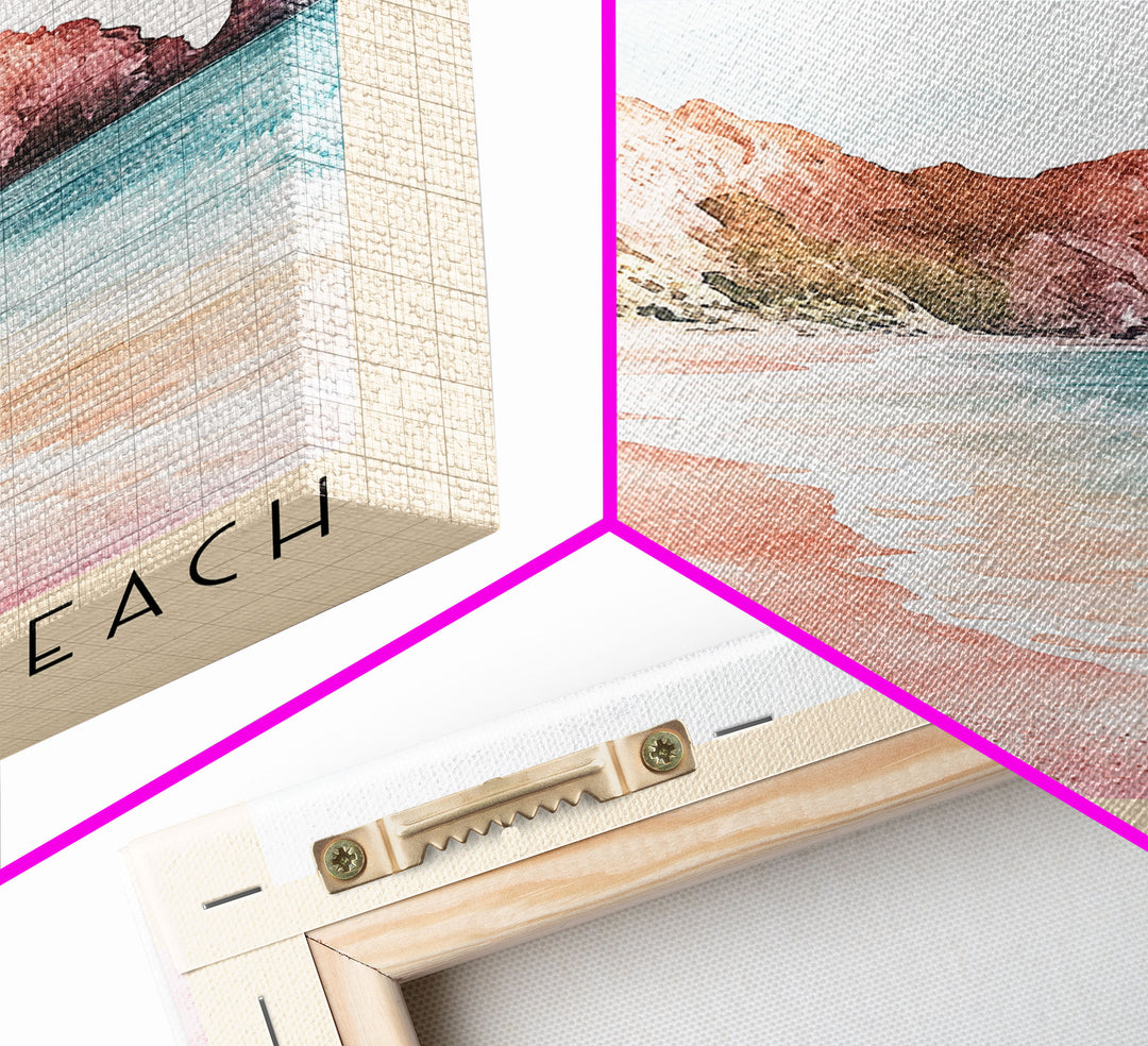 Hot Water Beach, New Zealand Watercolor Print, Vacation Gift, New Zealand Wall Art, Beach Painting, Beach Decor, Beach Or Lakehouse Art
